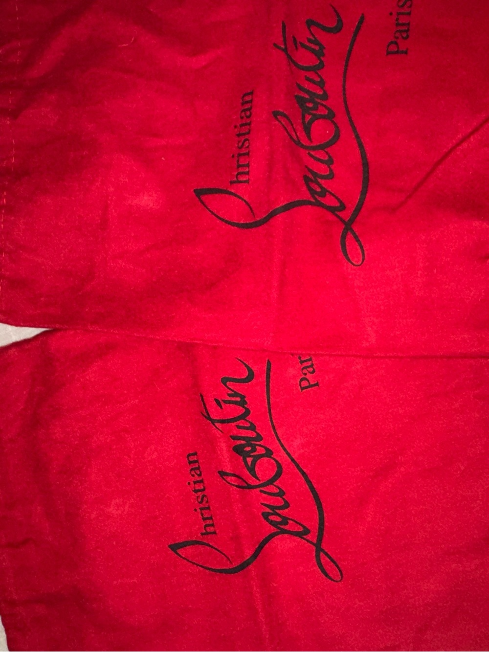 Christian Louboutin Red and Black Dust Bags